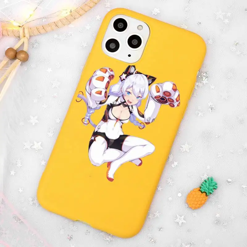 

Hot game Honkai Impact 3rd Phone Case Candy Color Yellow for iPhone 11 12 pro XS MAX 8 7 6 6S Plus X 5S SE 2020 XR
