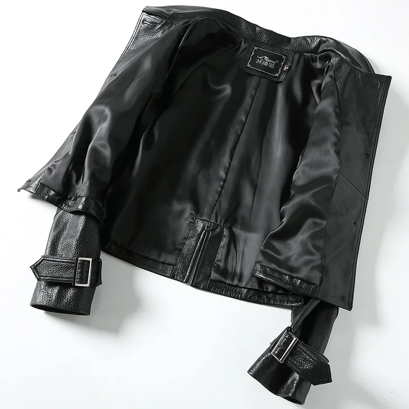 2020 демисезонная куртка из натуральной кожи женское короткое корейское пальто