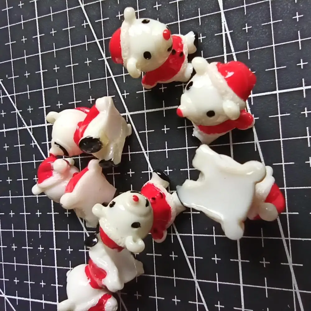 

Рождественский медведь из смолы, 1 шт./лот, 18 мм, сказочный садовый гном, мох, Террариум, декор для рукоделия, бонсай, для дома