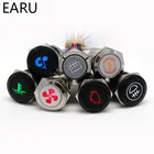 Металлический кнопочный переключатель, светодиодный светильник сделай сам, логотип, символ, значок, изменение сигнала, водонепроницаемый, хромированный оксид, черный, для автомобиля, 161922 мм