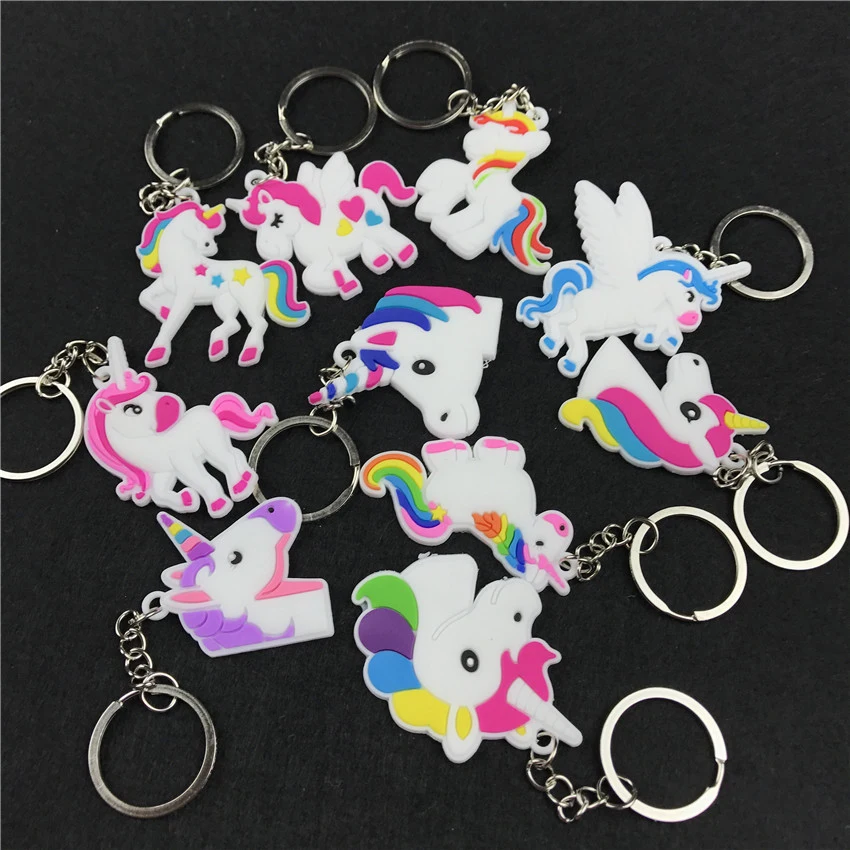 5 шт. милые ПВХ одноцветные брелки для ключей вечерние украшения на день рождения