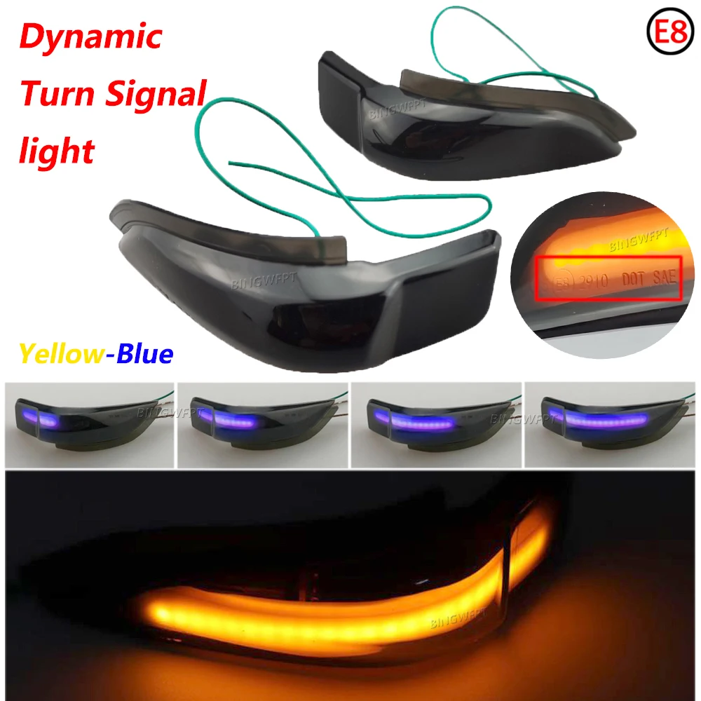

2PCS For Toyota Corolla Camry Prius Vios Yaris Venza Avalon Altis LED Dynamic Turn Signal Light Sequential Side Mirror Indicator