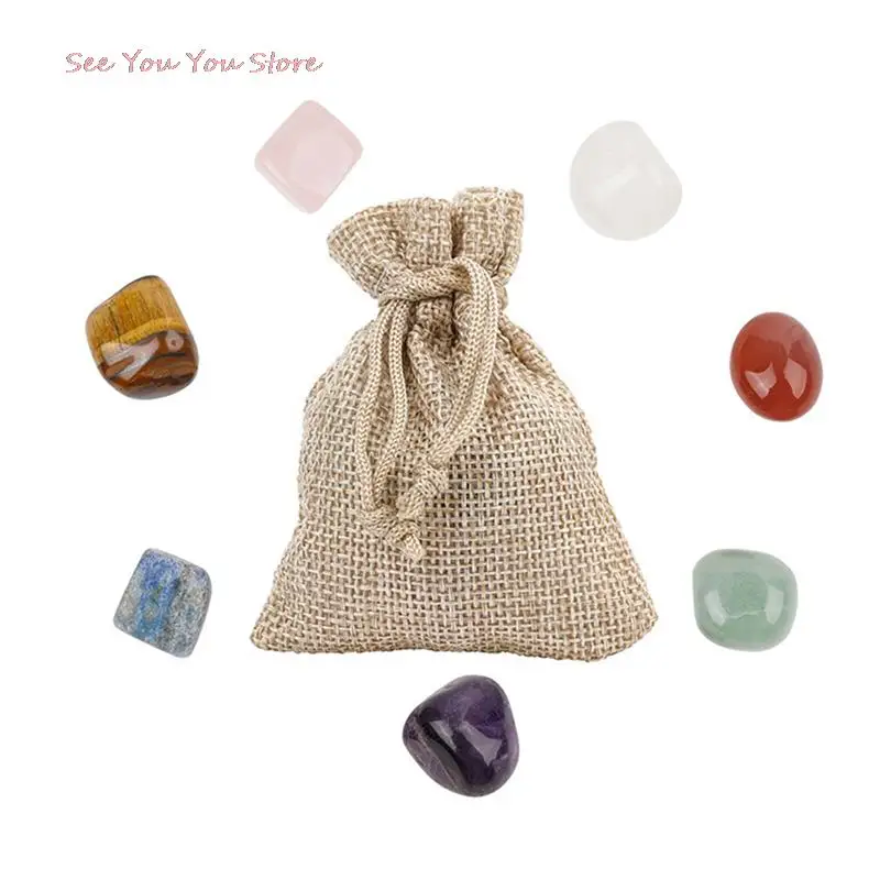 

7 шт./компл. рейки, натуральный камень, потертый камень, неправильной полировки, Камень кварцевый для йоги