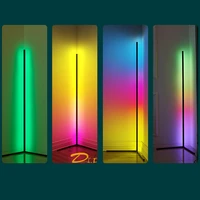 nordic led floor lamps modern simple remote control rgb corner stand lamps for living room bedroom home decor standing lights