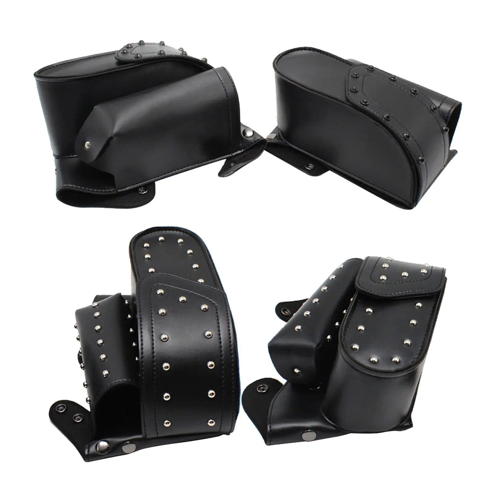 

Universal 2pcs PU Leather Motorcycle Side Saddle Bags, Saddlebag Luggage Bag for Harley Motorbike Accessory Removable Bag
