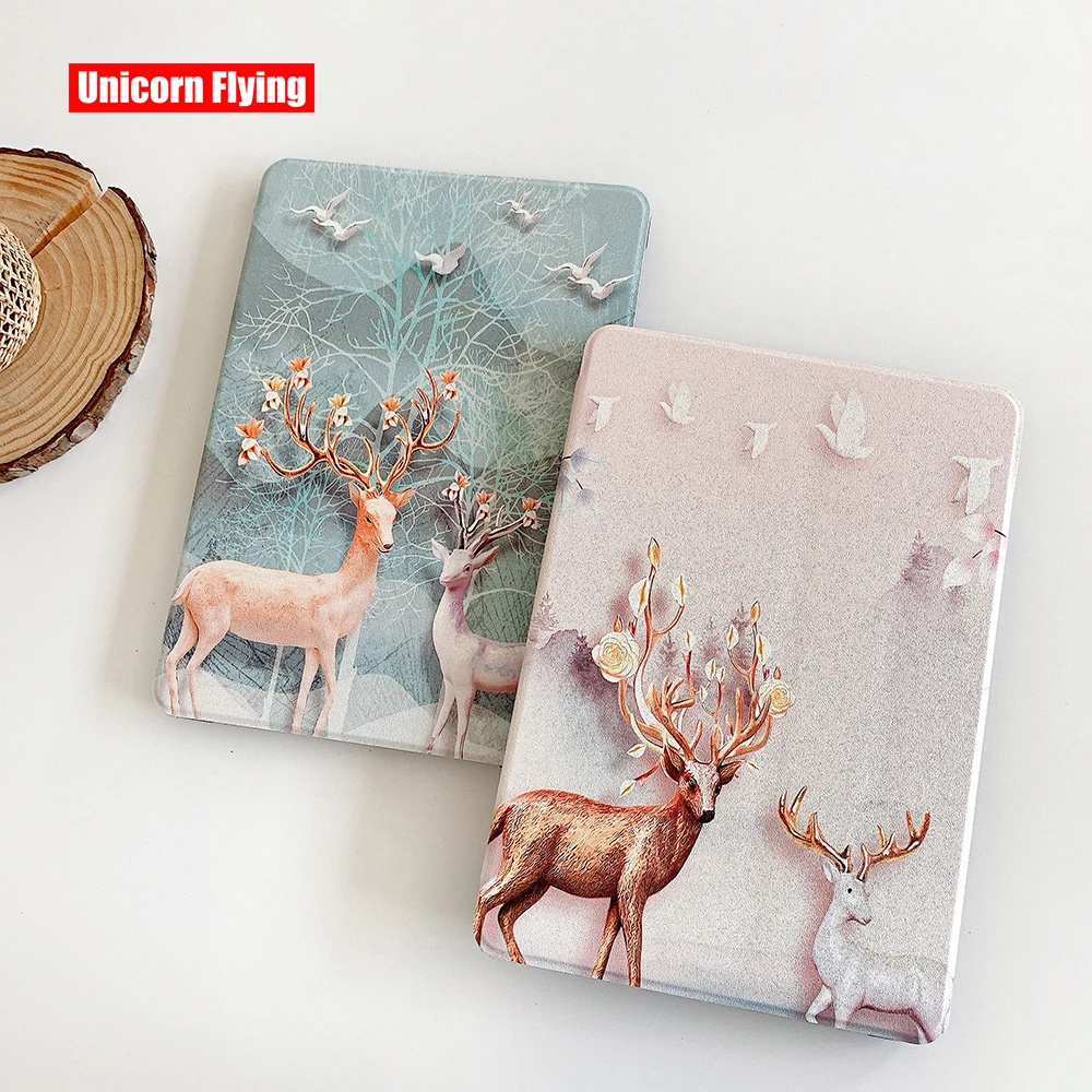 

Northern Europe Style Luxury Reindeer Soft Tablet Protective Case For iPad Air 1 2 3 Mini 4 5 Pro 2017 2018 2019 2020 Cover