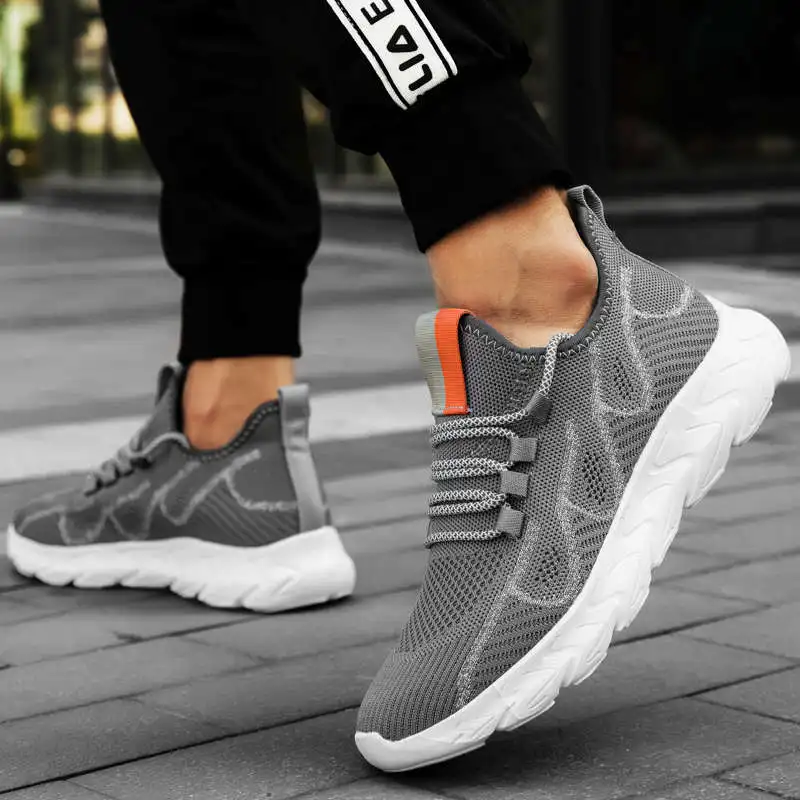 

Мужские зимние кроссовки, мужская спортивная обувь с леопардовым принтом, Мужская обувь для бега без шнурков, мужская спортивная обувь для ...