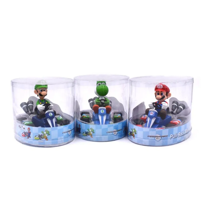 Фигурки Super Bros 13 см из японского аниме Луиджи динозавры Donkey Kong Bowser Kart автомобиль