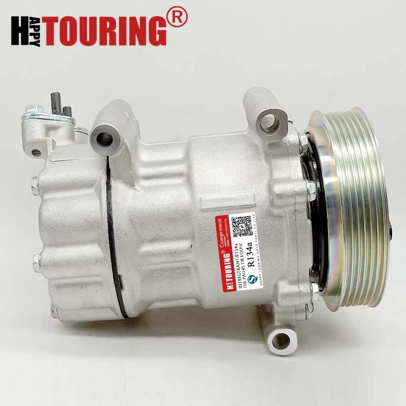 Для компрессора SANDEN SD6V12 для Peugeot 206 307 Citroen Fiat 6453XJ 6453QG 6453QE 6453QH 9655191680 5215310145 1450 1908