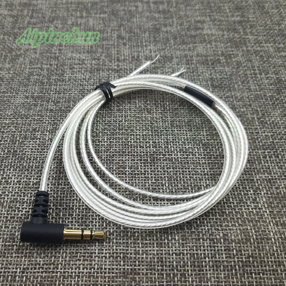 DIY кабель для наушников L изгиб разъем 5N OFC провод ядро посеребрение Ремонт Замена
