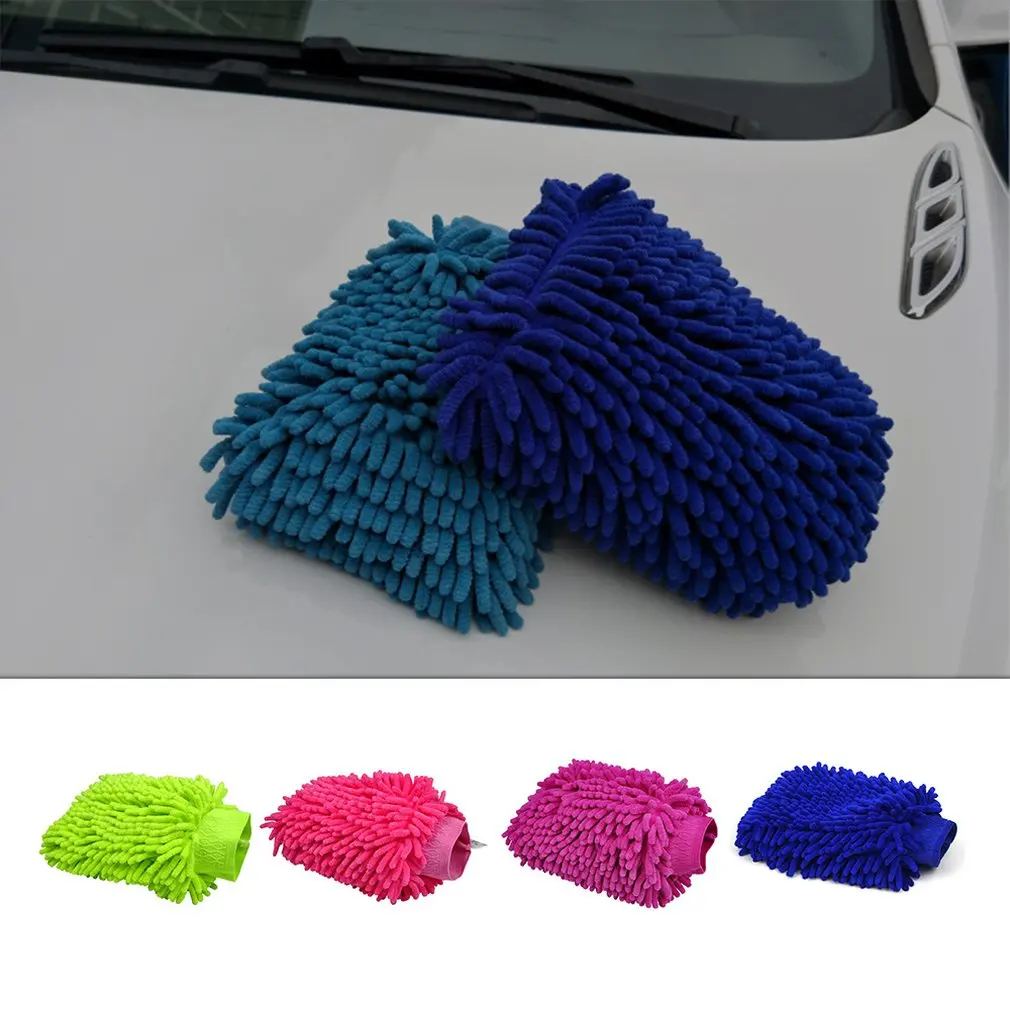 Перчатка для мытья машины двухсторонняя Высококачественная перчатка из синели и