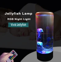 usb led fantasy jellyfish lamp color changing aquarium led night light relaxing mood lighting remote control children gift