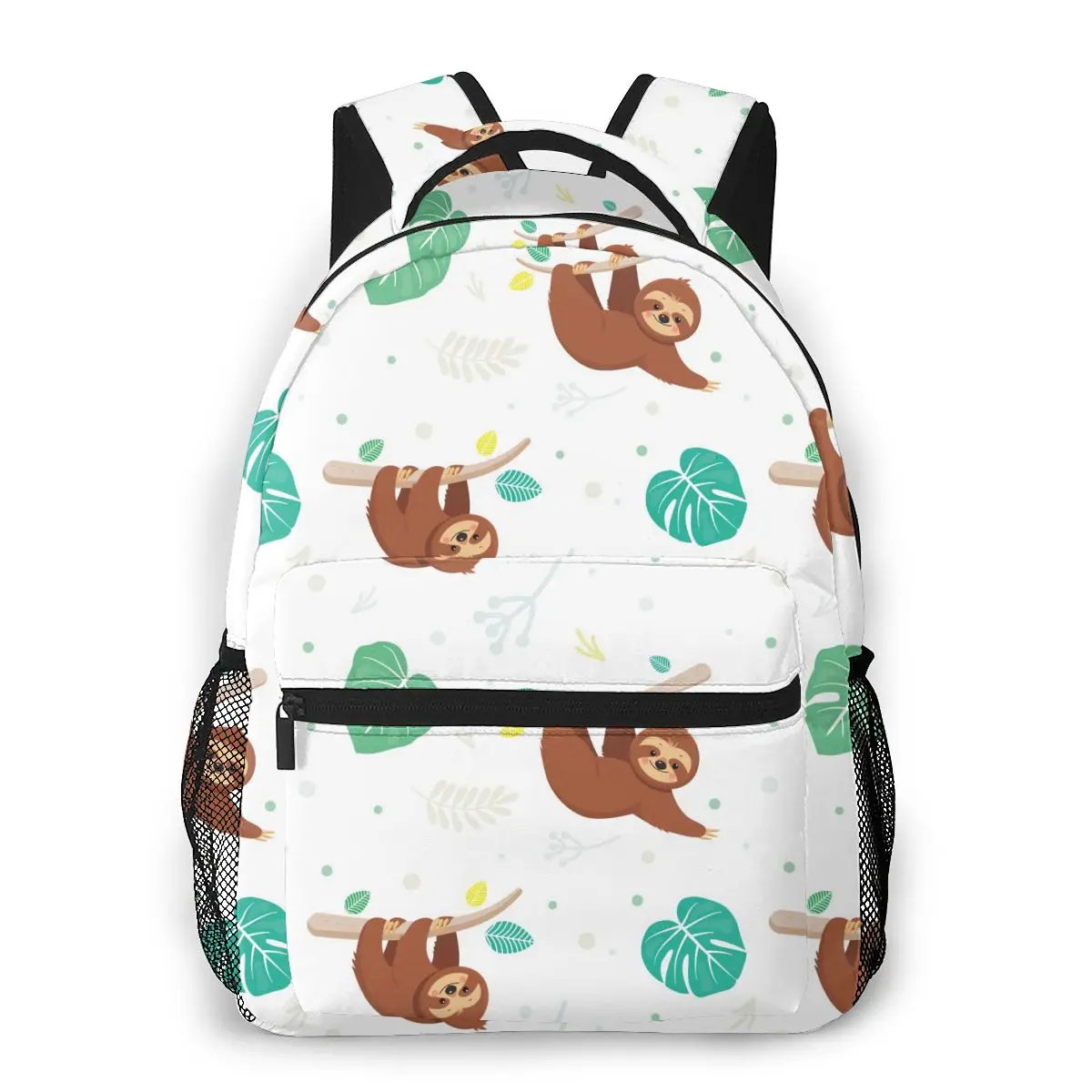 

OLN Women Backpack Kids School Bag for Teenage Girls Leaves And Sloths Female Laptop Notebook Bagpack Travel Back Pack 2021