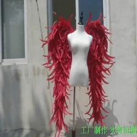 hot red cool adults big angel feather wings for stage show catwalk displays shooting props accessories party decoration