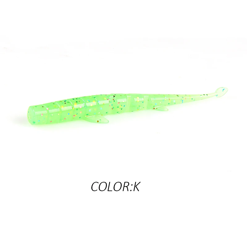 K BEARKING UNAGI Slug Soft Lures 64mm 88mm Fishing Artificial Lures Silicone Bass Pike Minnow Swimbait Jigging Plastic Baits Worm - Цвет: K