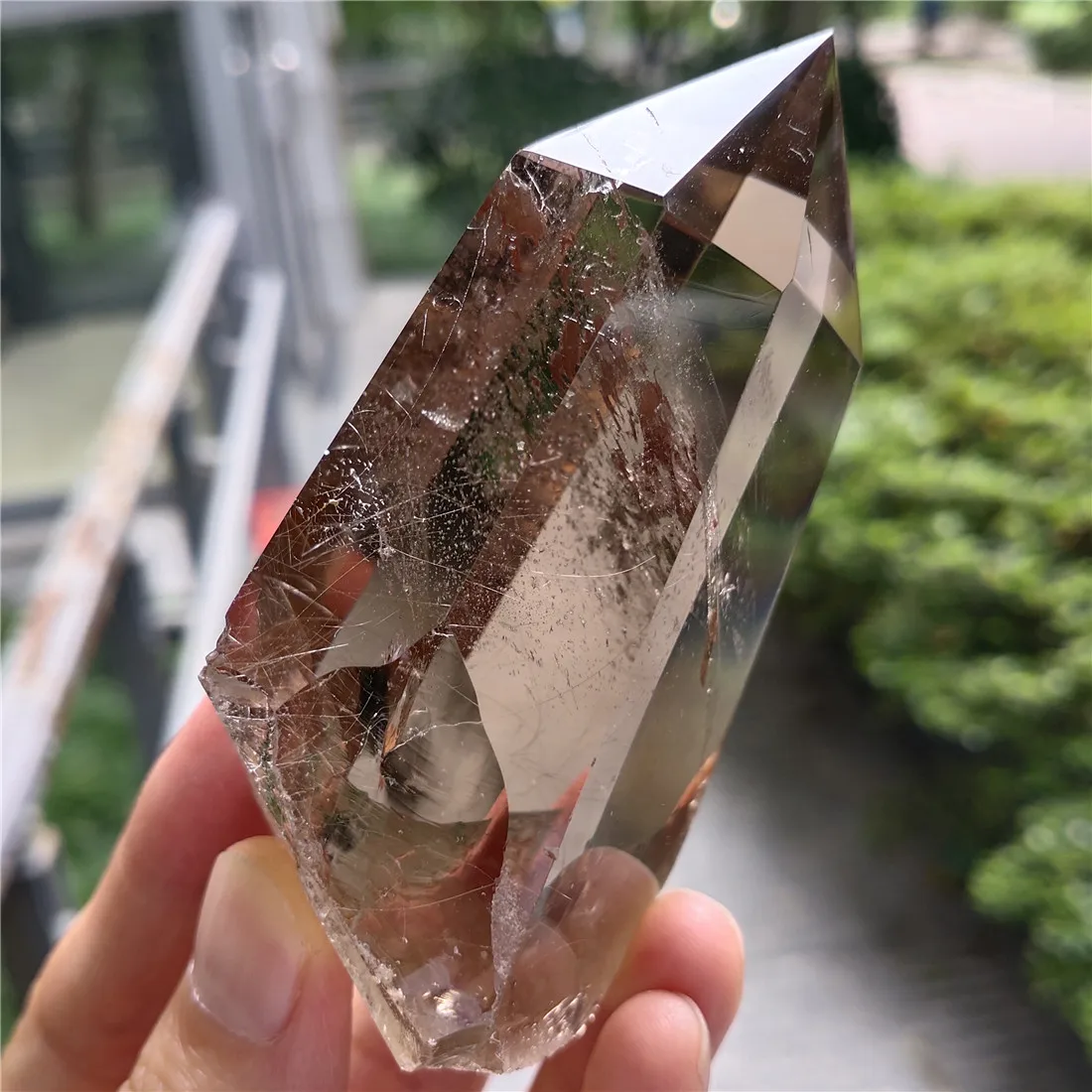 Кристал-фантом W Rutile камень остров Камни Кристаллы Wicca Cristal Pierre Naturelle et Cristaux Природный исцеляющий Декор кварц