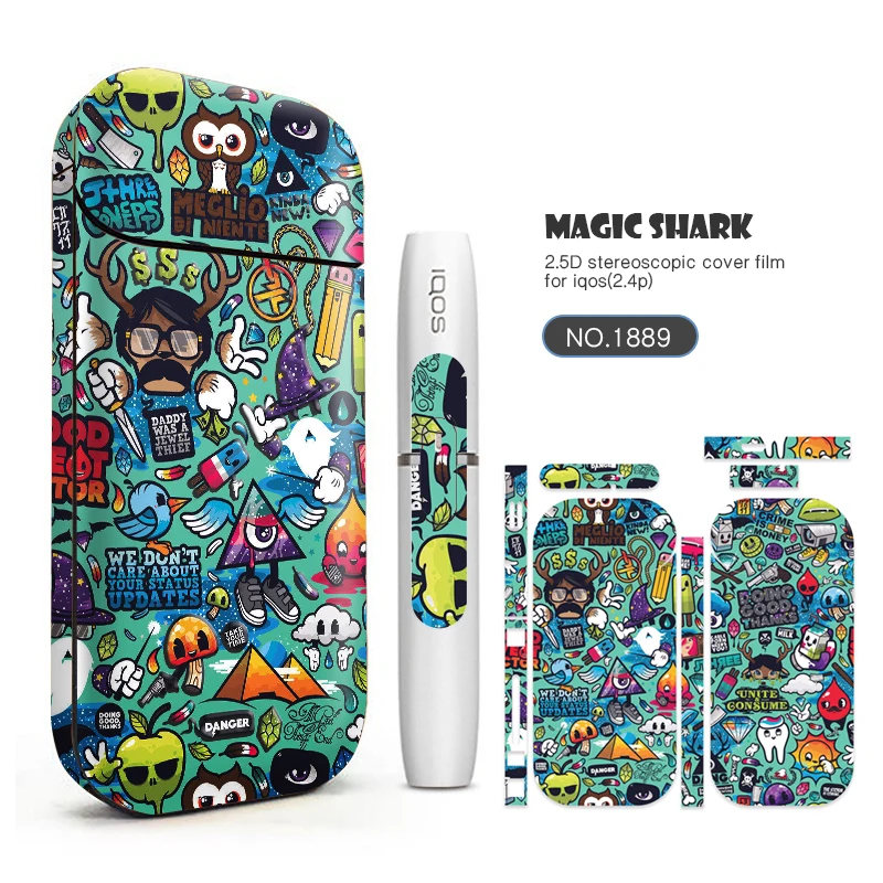 Волшебная наклейка в виде акулы чехол для IQOS защиты кожи наклейки 2 4 Plus