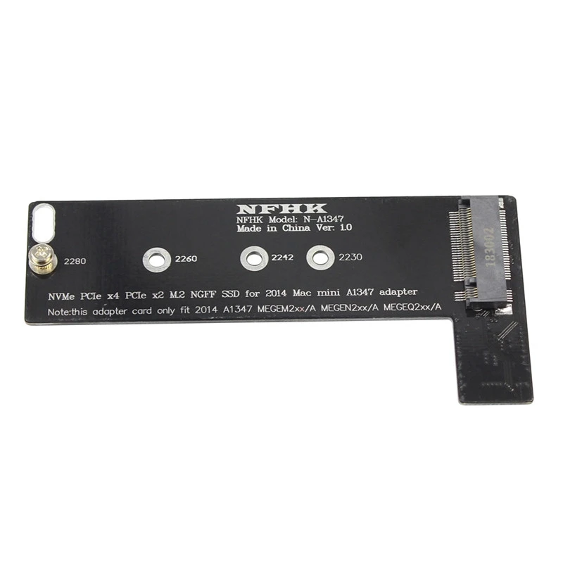 Новинка NVMe M2 SSD конвертер карта для применения Mac Mini 2014 A1347 MEGEN2 MEGEQ2 адаптер Raiser PCI