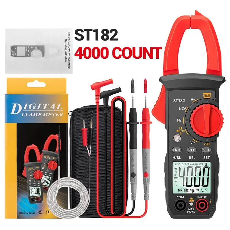 

Цифровой зажим-тестер ANENG ST182, портативный автоматический цифровой мультиметр-зажим