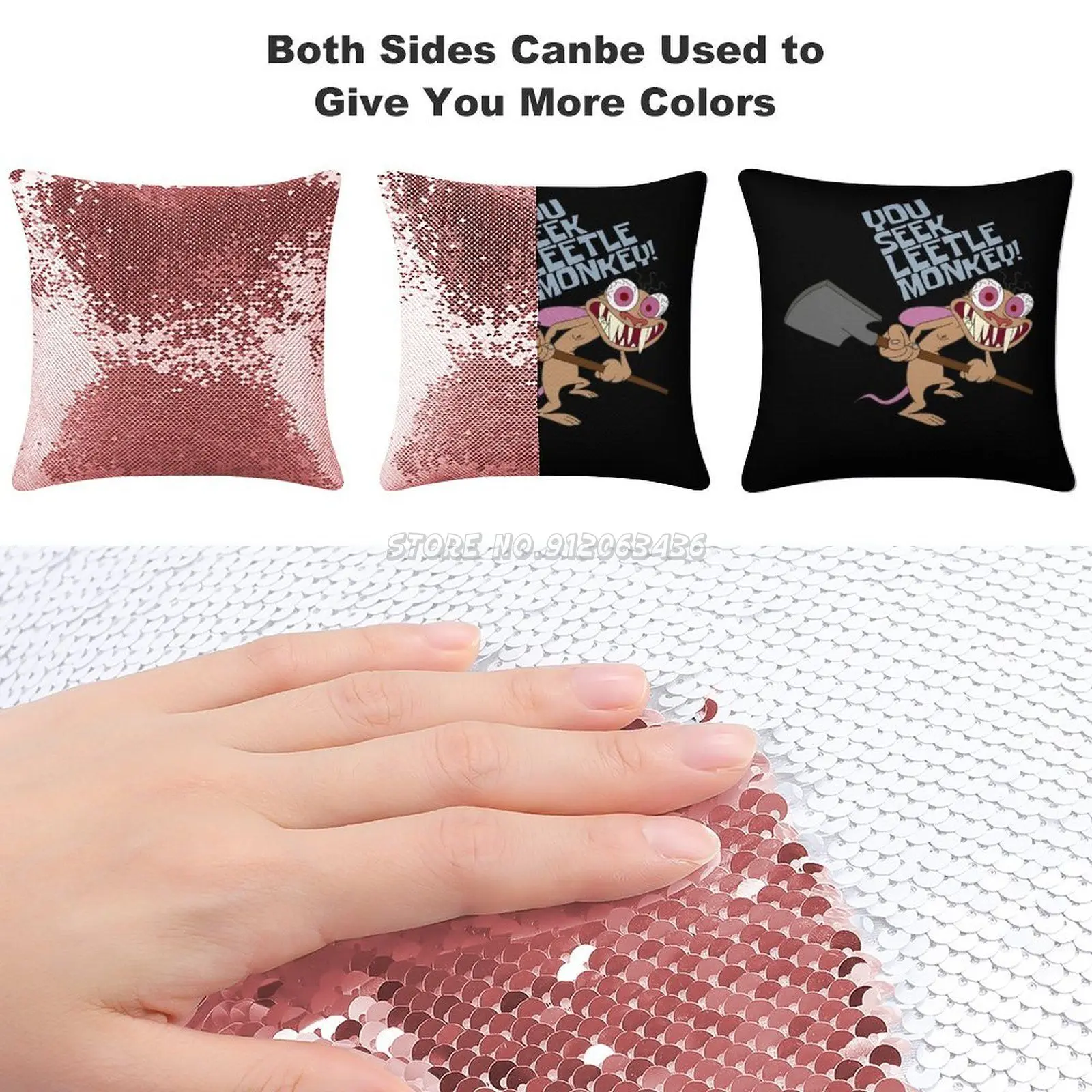 Обезьяна Рен и стимпи шоу искусство улыбка блестящая наволочка модная подарок