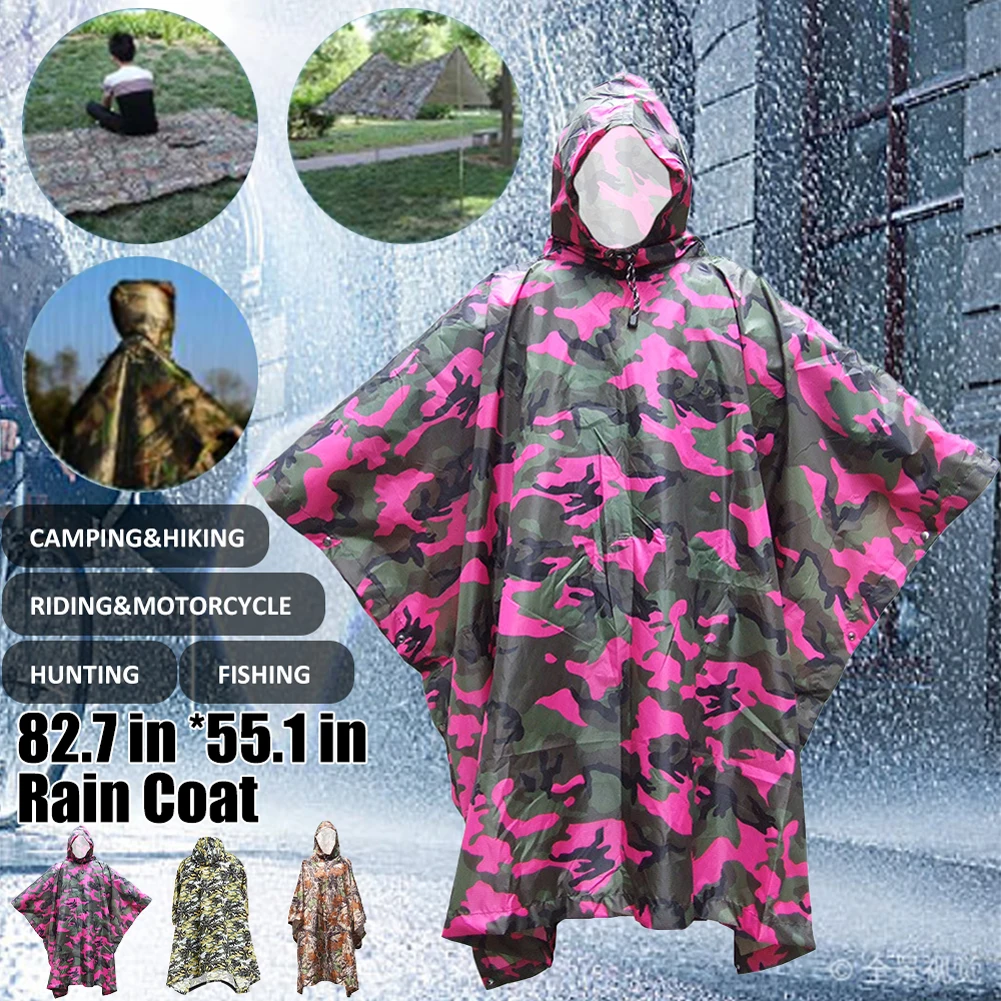 Плащ рюкзак дождевик капюшон для пешего туризма велоспорта пончо