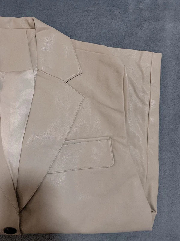 Женская кожаная куртка свободная с поясом весна 2019|Женские куртки| |