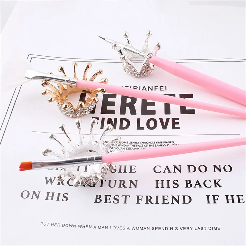 Стеклянная корона Ретро Держатель для кистей маникюра трехмерный рельефный