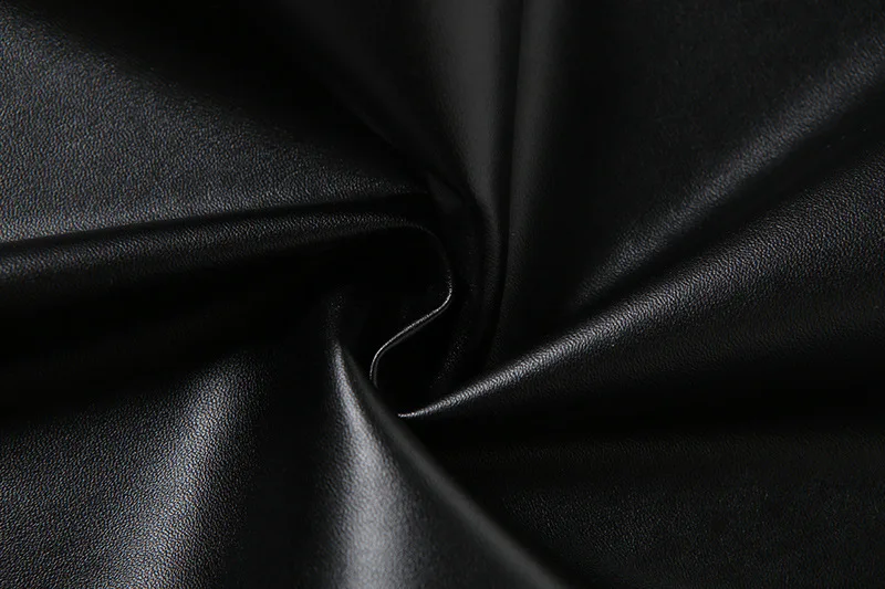 

Punk . Style Black White Patchwork Design Pants Women Straight High Waist Slim Leather Trousers 2021 Autumn Casual Wear