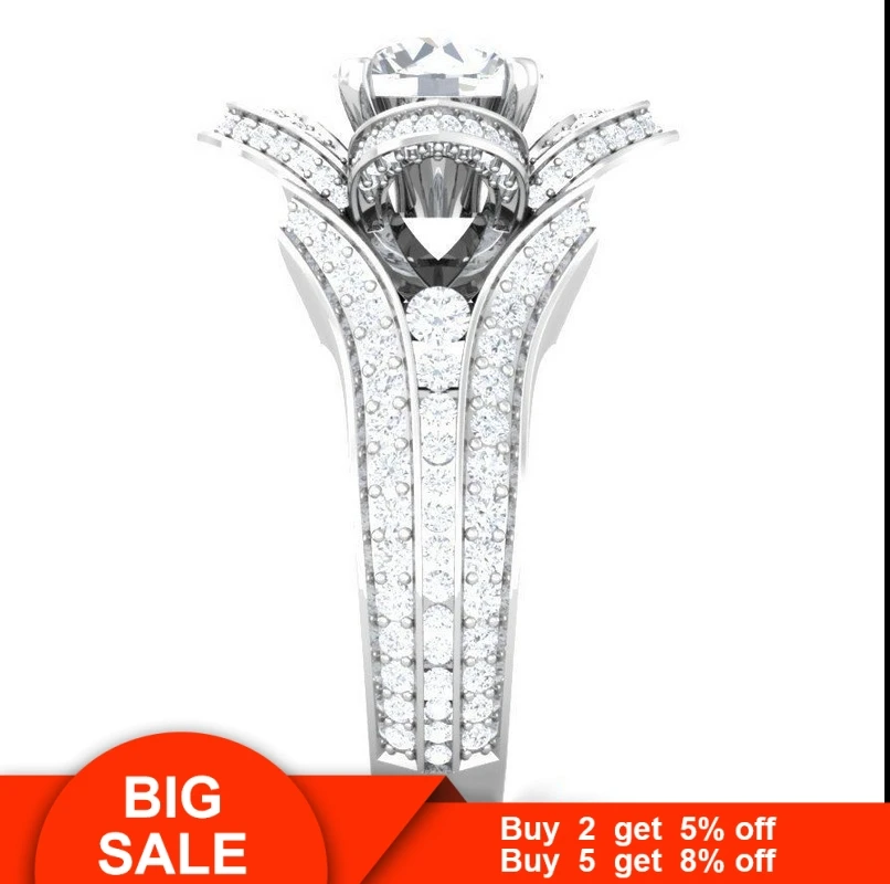 Женское Обручальное кольцо с фианитом 2 цвета|Кольца для помолвки| |