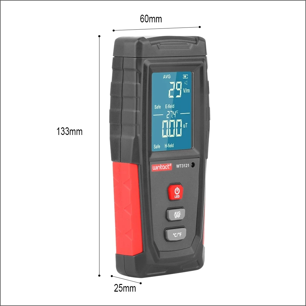 

RZ Electromagnetic Field Radiation Detector Tester Emf Meter Rechargeable Handheld Portable Counter Emission Dosimeter Computer