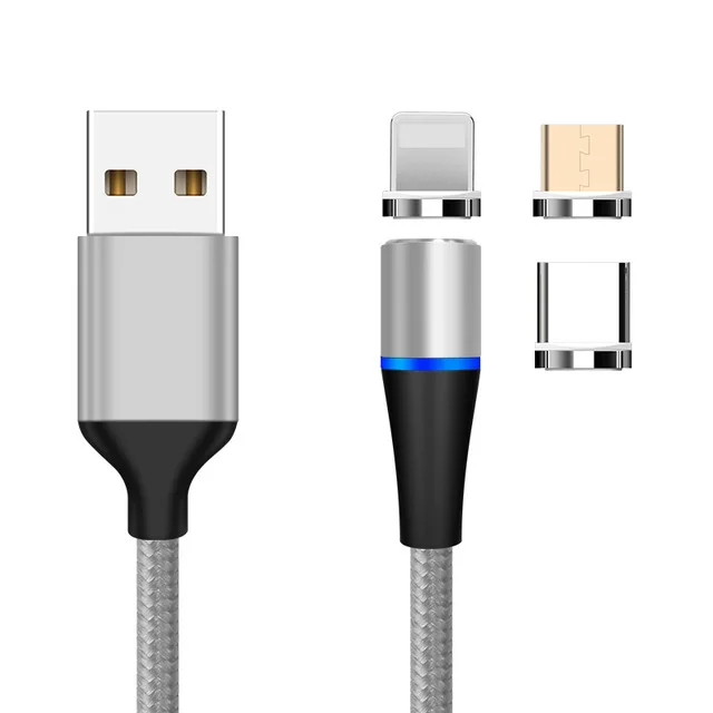 3A silver 3 plugs Магнитный кабель INIU для быстрой зарядки, USB кабель для iPhone XS 8, samsung, type C, зарядное устройство, магнит, Micro USB, Andriod, кабели для мобильных телефонов - Цвет: 3A silver 3 plugs