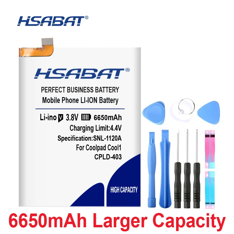 HSABAT 0 цикла 6650 мА/ч, CPLD-403 Батарея для Letv LeEco Le 3 Le3 LeRee для Coolpad Cool1 Cool 1 Dual C106 C106-6/8 R116