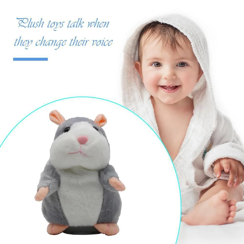 

15cm Lovely Talking Hamster Speak Talk Sound Record Repeat Stuffed Plush Animal Kawaii Hamster Toys Children Kids Birthday Gifts