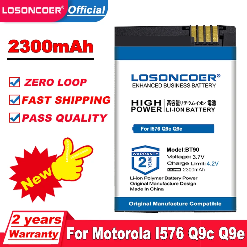LOSONCOER топ бренд 100% новый 2300mAh BT90 Аккумулятор для Motorola Moto I576 Z6tv Q9c SNN5826A SNN5759 SNN5765 SL1K