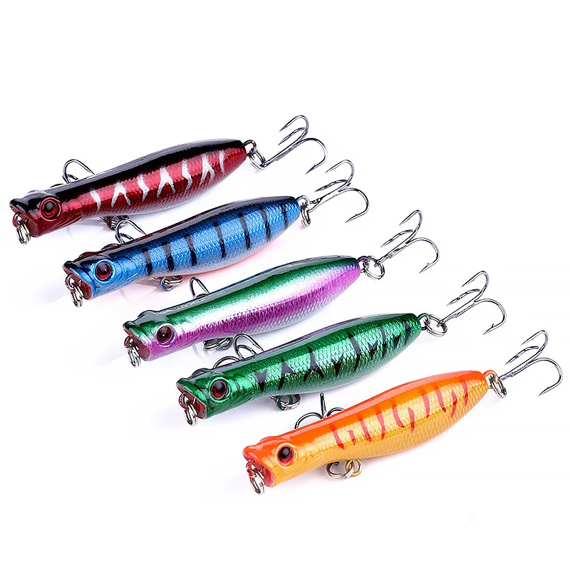 

Ardea Popper lure topwater hard bait 1Pcs/60mm 5g with hook Artificial Wobblers Swimbait Plastic Ice Fish fishing tackle