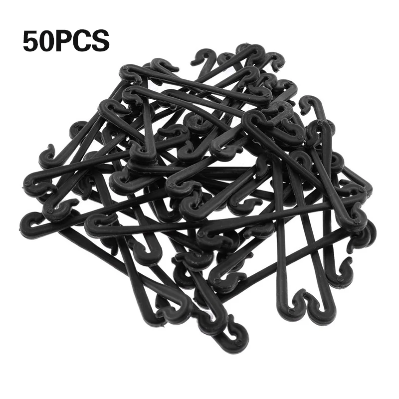 

50PC Vegetable Grafting Support Clip Garden Plant Vegetable Fix Hook Plastic Vines Fastener Tied Clip Buckle Fixed Lashing Tool