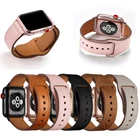 Ремешок из натуральной кожи для Apple Watch Band 6 SE 5 40 мм 44 мм Iwatch 4 band, браслет-петля для Apple Watch 3 2 1 38 мм 42 мм