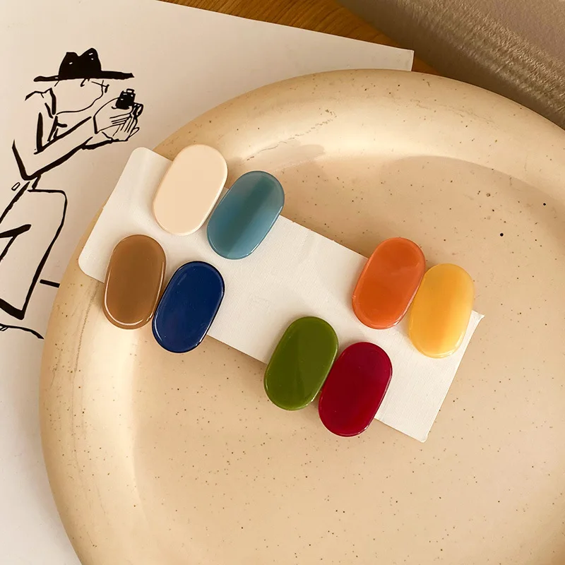 

New 1PCS Fashion Acetate Geometric Hair Clips For Women Girls Headband Sweet Hairpins Barrettes Hair Accessories 2021 Headwear