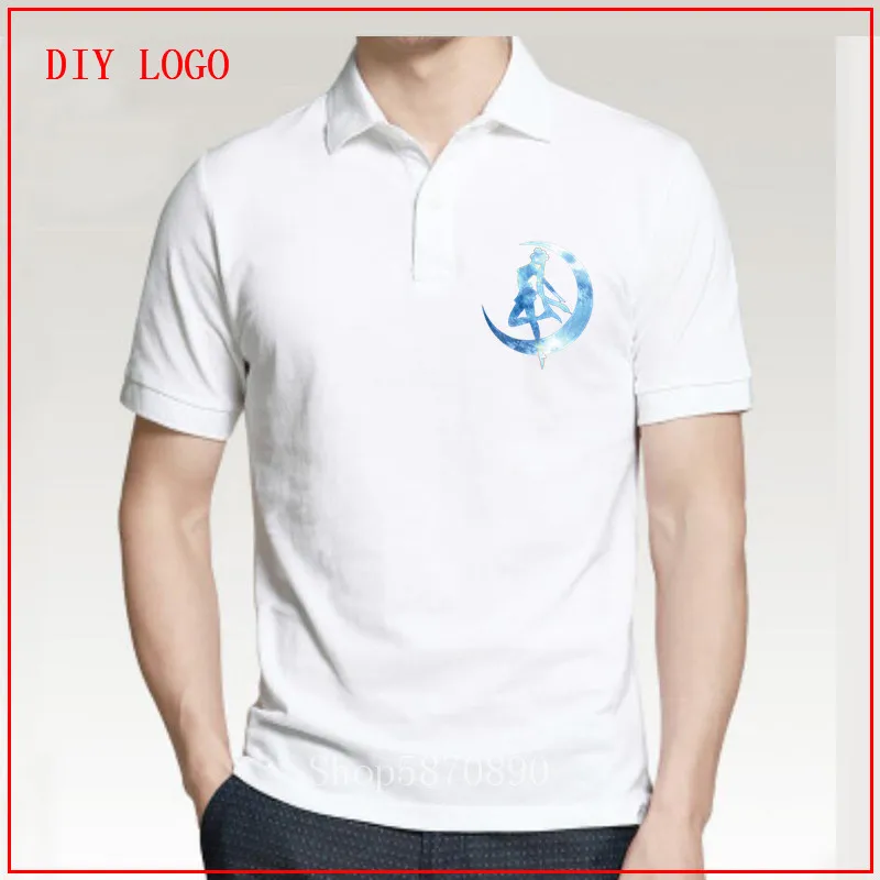 Новейшая японская рубашка-поло с аниме Сейлор Мун мужская мангой луной призмой