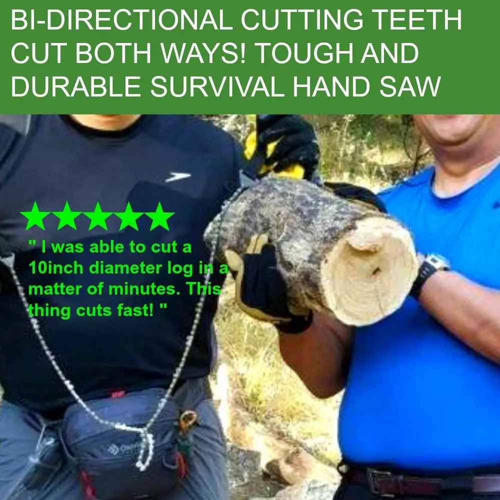 Карманная цепная пила для выживания Φ с нейлоновой сумкой внешняя Версия 65 см