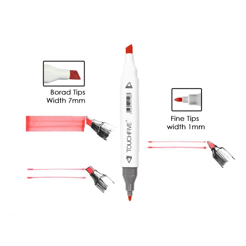 TouchFIVE 168 цветов художественные маркеры с двойной головкой графические для спирта