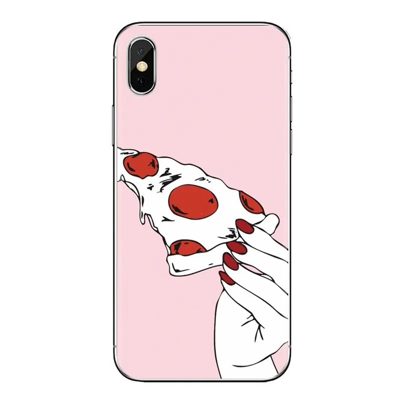 pink pizza Pattern Collage Mobile Phone Case For Huawei Honor 7X V10 6C V9 6A Play 9 Mate 10 Pro Y7 Y5 P8 P10 Lite Plus GR5 2017 |
