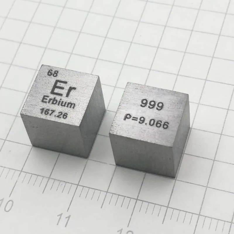 Кубик Erbium Er 10 мм кубическая Периодическая таблица 99.9% чистый кубический