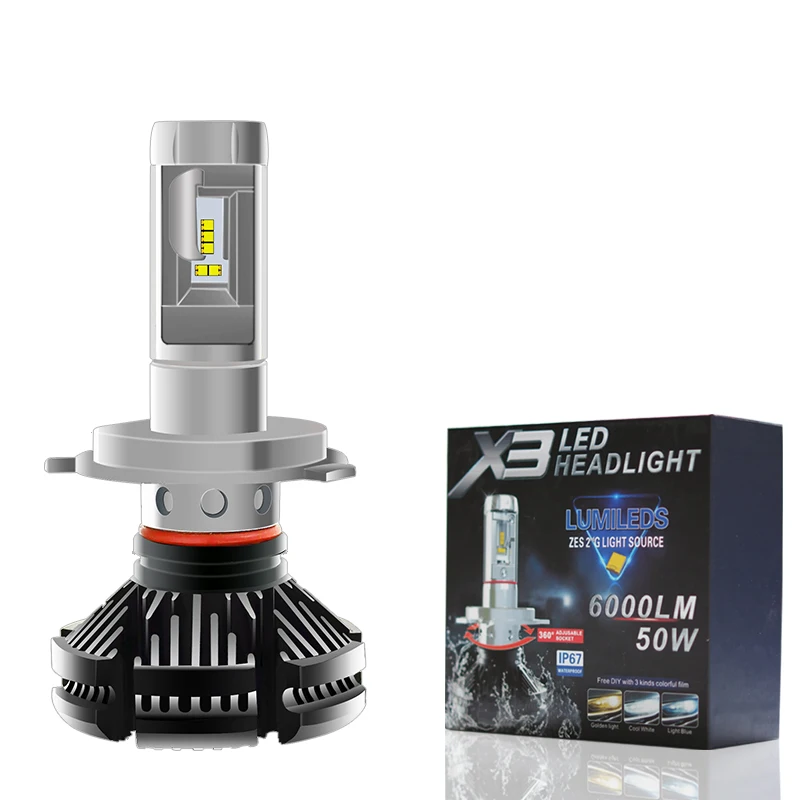 DDAI 2 шт. светодиодная Автомобильная Лампа h1 h3 h4 h7 h11 hb2 hb4 spuer light 12 В 9006 9012 h8 h9 9003 9004 9007