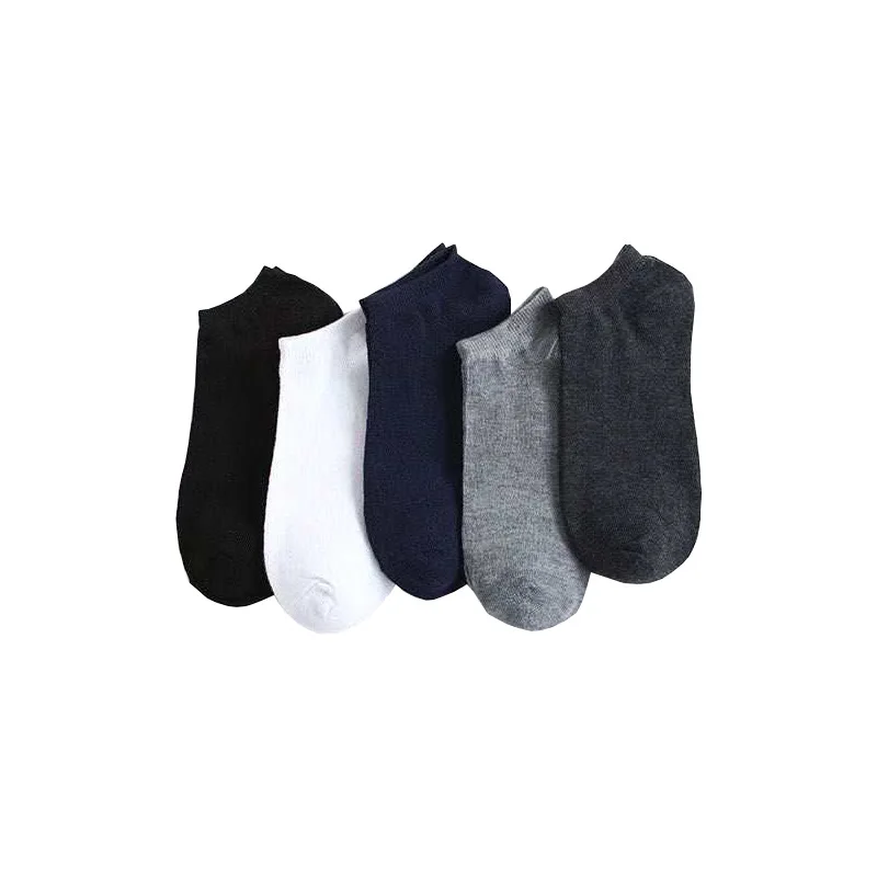 

FC27-2pair Men boat socks white socks Pure color cotton socks summer Breathable non-slip socks sports Light socks in solid color