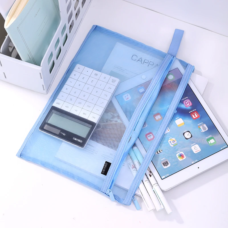 Сетчатая Сумка На Молнии A5/A4 сетка для хранения откидная сумка конверт