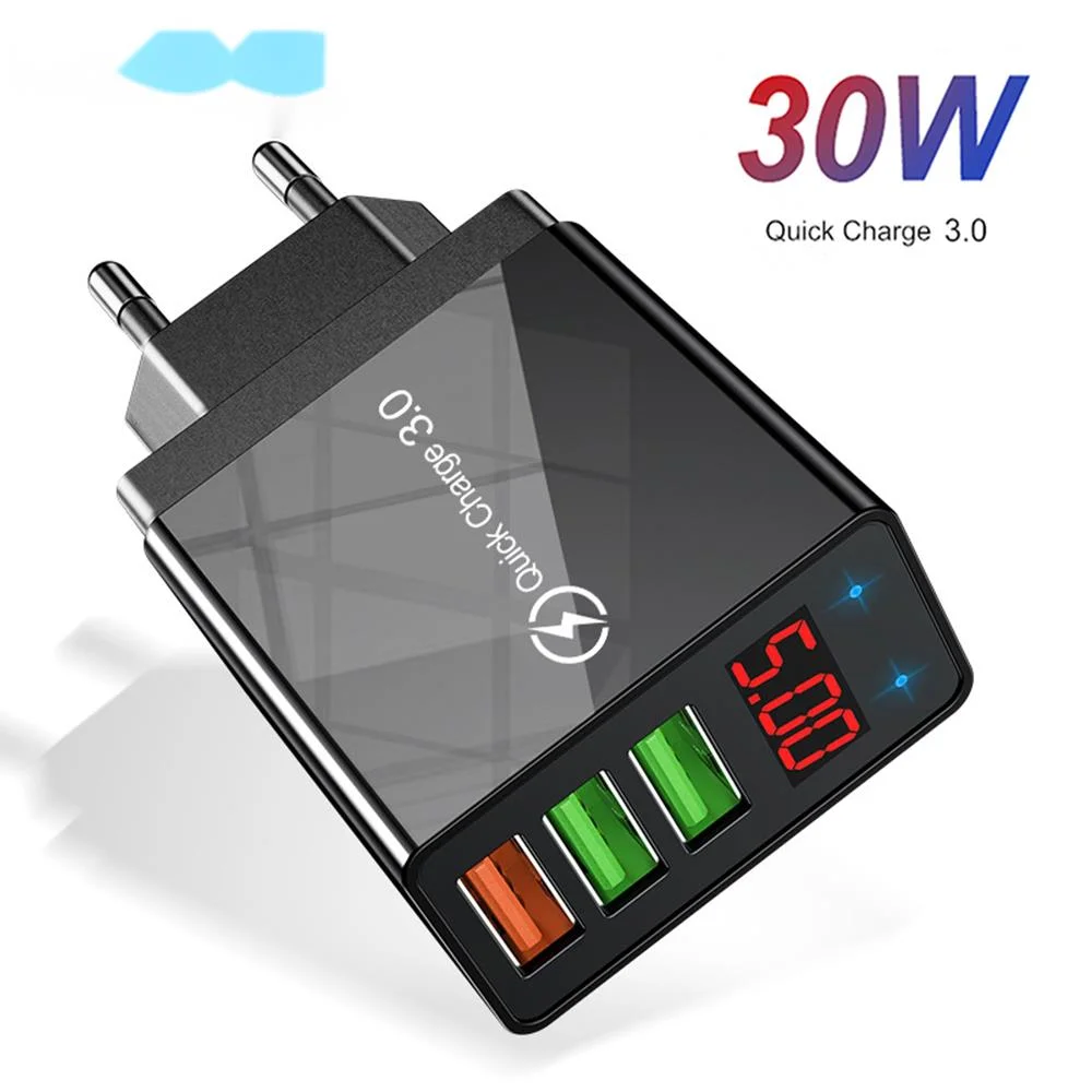 

Быстрое зарядное устройство USB 3,0 для смартфонов с трубкой nixie, 5 В и 3 А, подходит для iPhone 7 и 11, Xiaomi, Samsung и Huawei