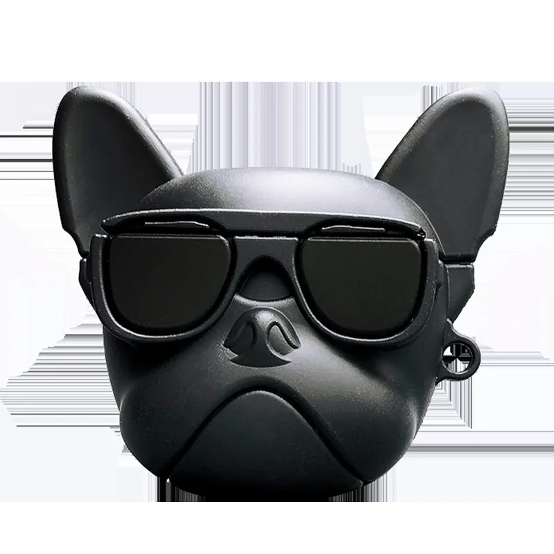 Роскошный милый мягкий силиконовый чехол с 3D бульдогом классный s для Airpods 1 2