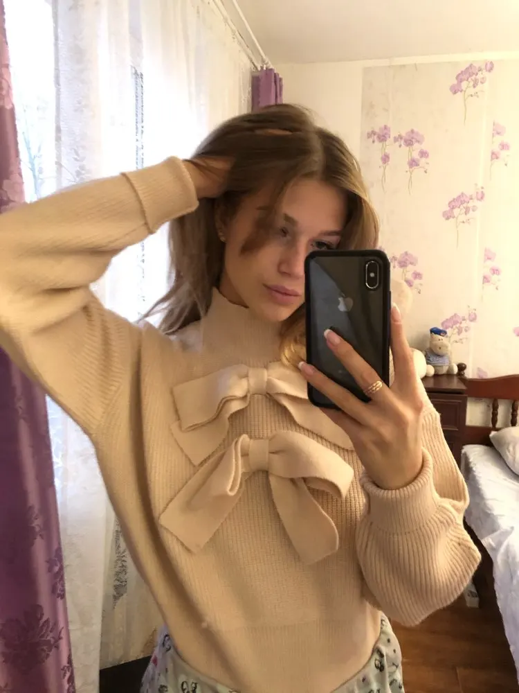 Богемный Вдохновленный свитер с бантом и крыльями летучей мыши, женские мохеровые пуловеры с длинным рукавом, Свитера с высоким воротом, модные Джемперы, зима