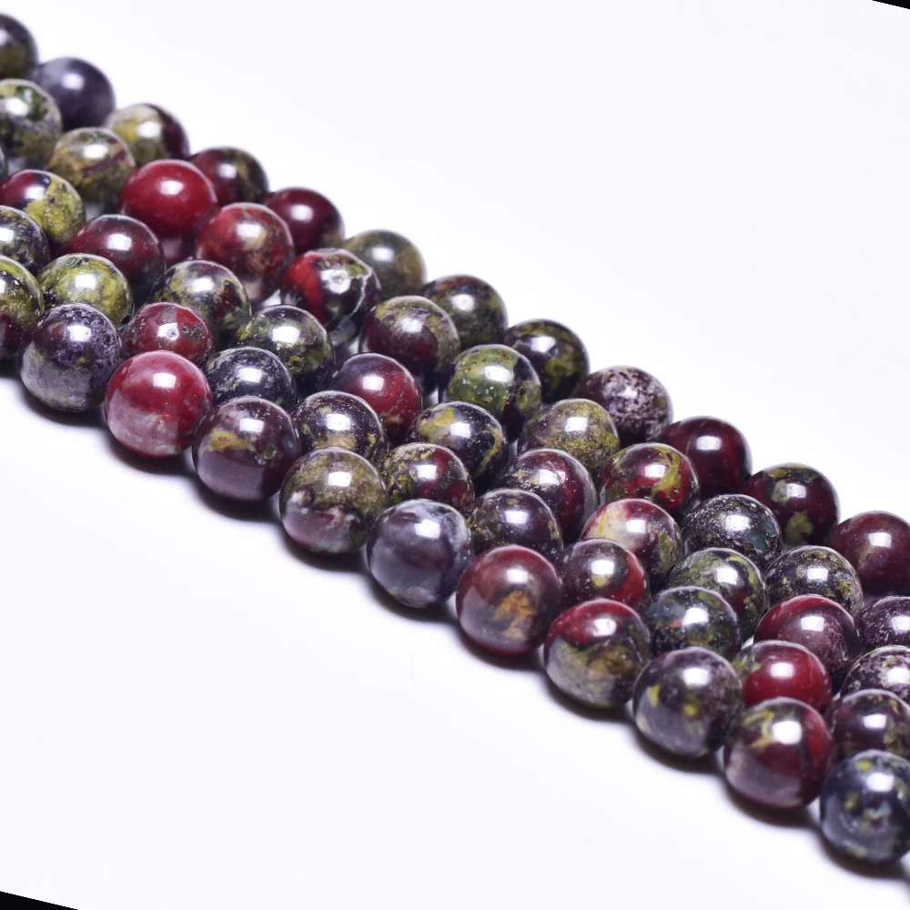 Круглые бусины Asingeloo из натурального дракона и крови женское ожерелье браслет